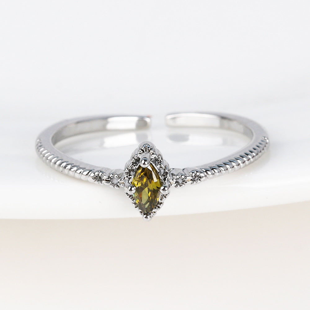 IG Style Women Crown Heart Circle Copper Electroplating Rings