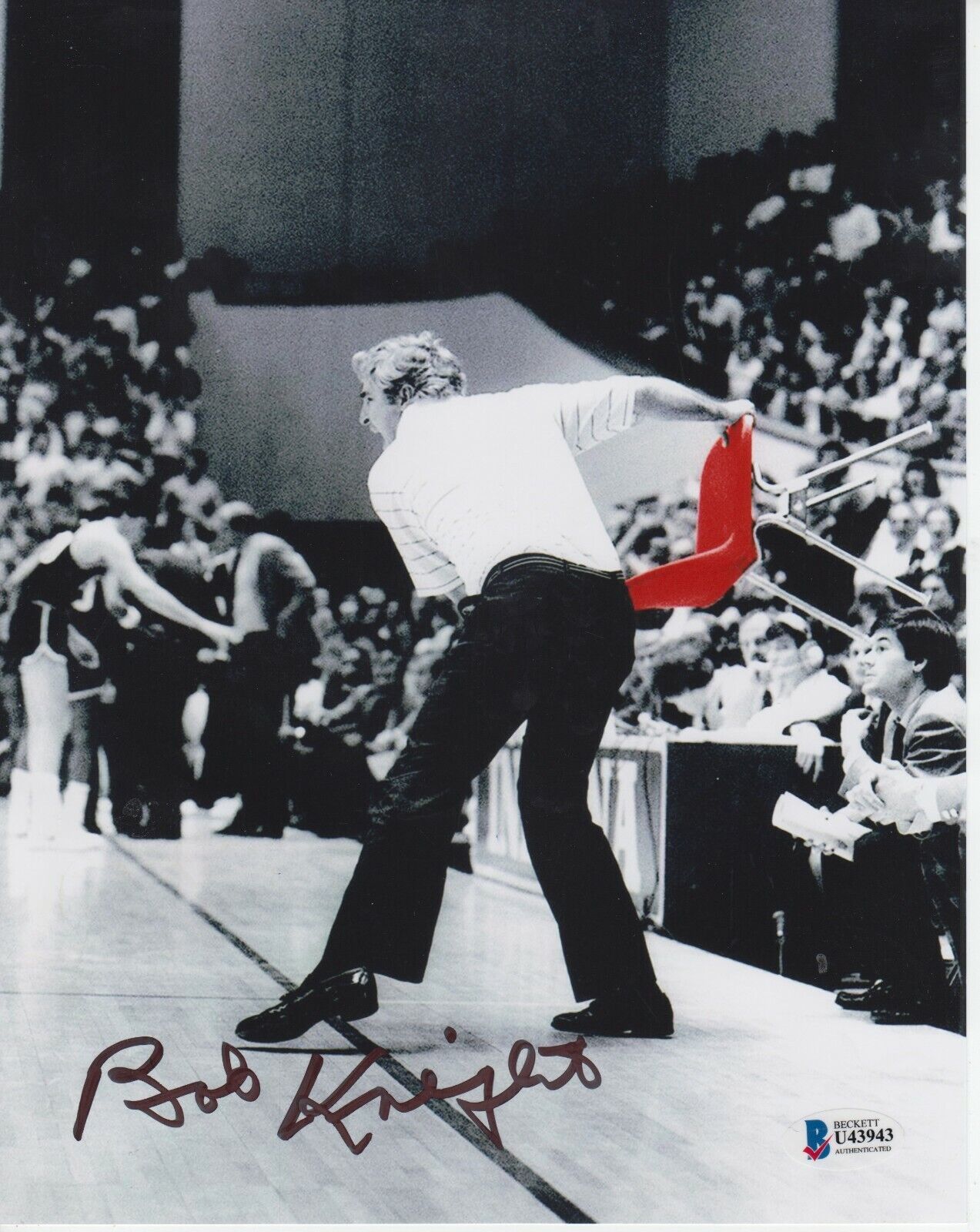 Bobby Knight #1 Signed 8x10 Photo Poster painting Beckett Indiana Hoosiers