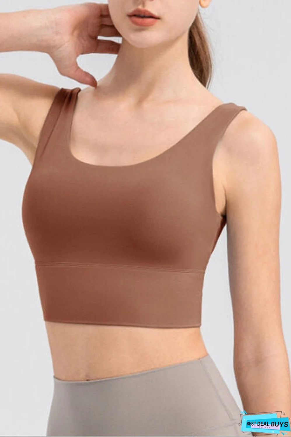 Scoop Neck Wide Strap Active Tank