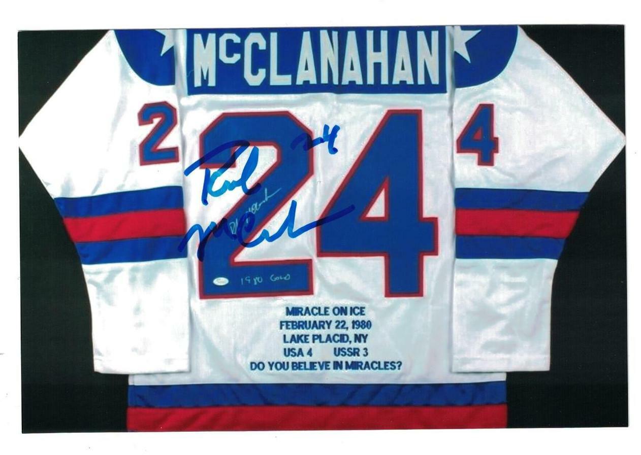 Rob McClanahan Signed Autographed 4x6 Photo Poster painting Olympic Hockey Gold 1980 A