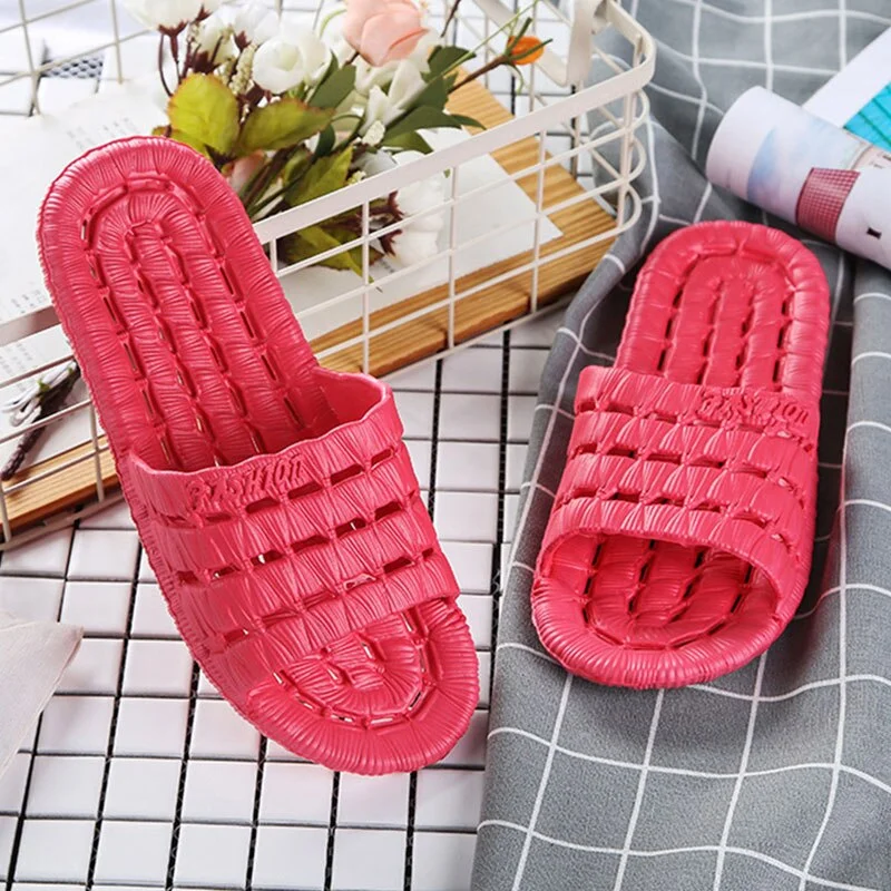 Slippers Women Indoor EVA Non-slip Hotel Summer Slippers Couple Unisex Bathroom Home Slippers Soft  Hallow Flat Shoes for Female