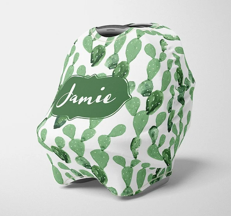 Personalized Baby Cactus Car Seat Canopy| Canopyl05