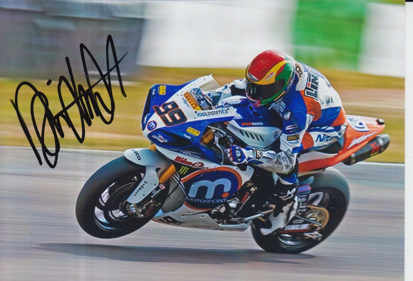 Dan Linfoot Hand Signed 7x5 Photo Poster painting BSB, MotoGP, WSBK 9.