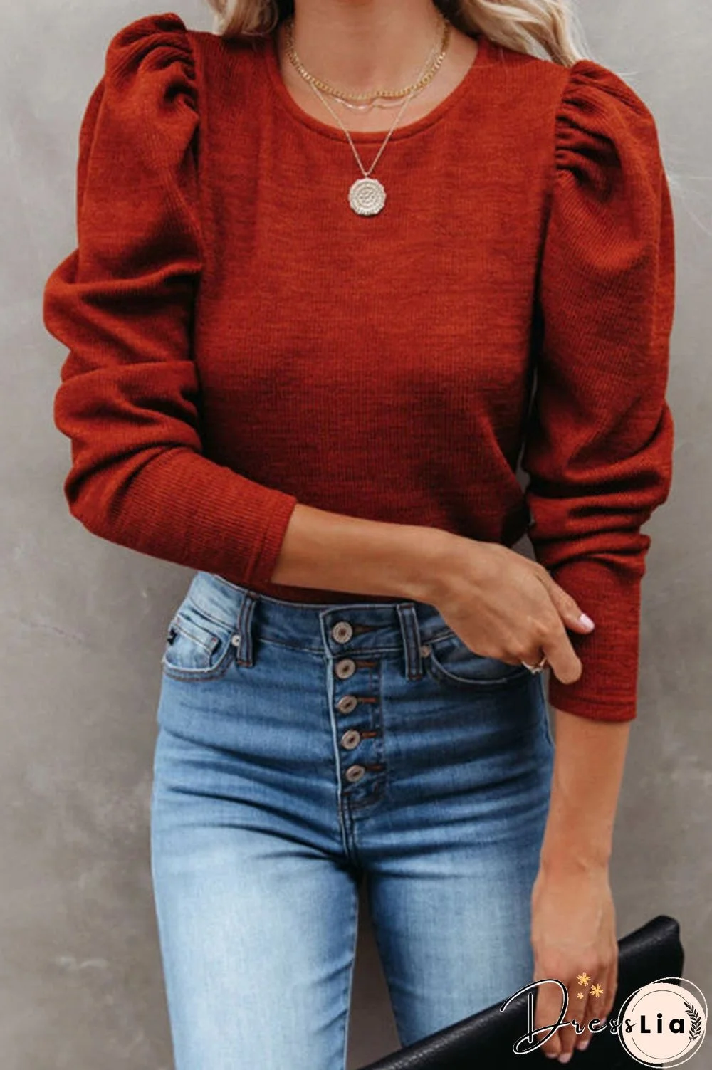 Balloon Sleeve Knit Jumper