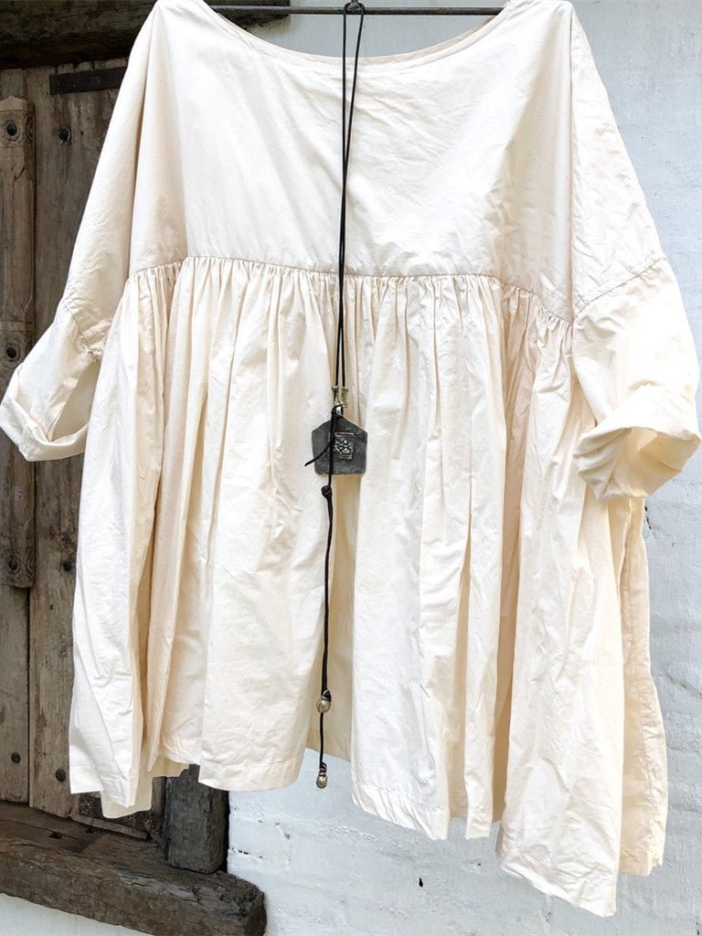 Solid Color All-match Mid-length Sleeve Loose Top