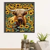 (40*40cm)Sunflower Yak - Round AB Drill Diamond Painting