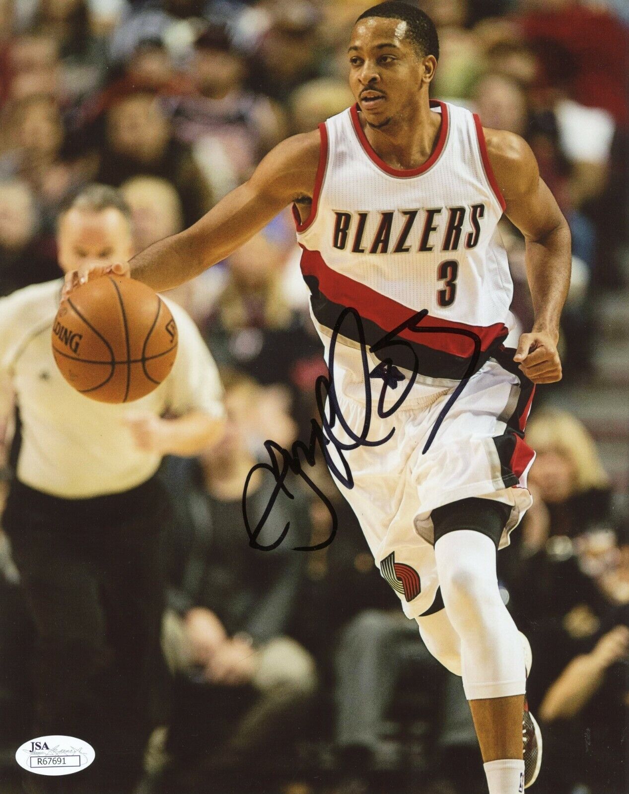 C.J. MCCOLLUM Authentic Hand-Signed PORTLAND TRAILBLAZERS 8x10 Photo Poster painting (JSA COA)