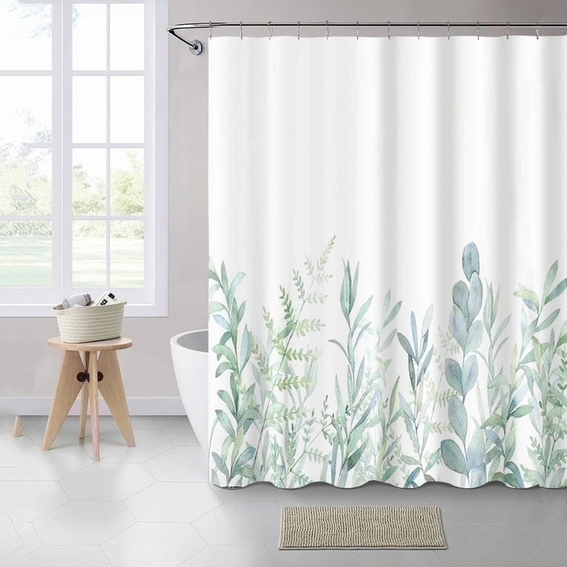 Chinoiserie Vacation Plant Polyester Shower Curtain