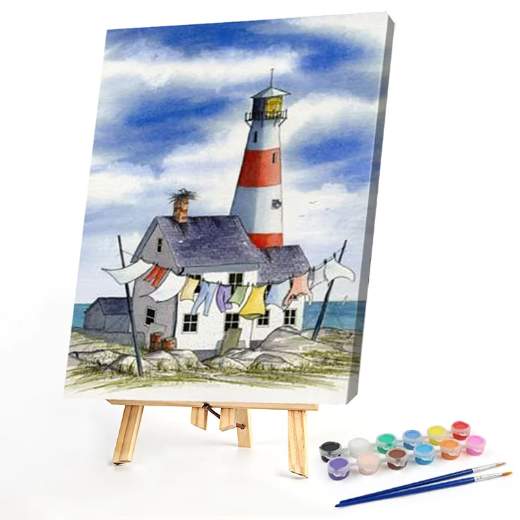 Oil Paint By Numbers - Lighthouse - 40*60CM