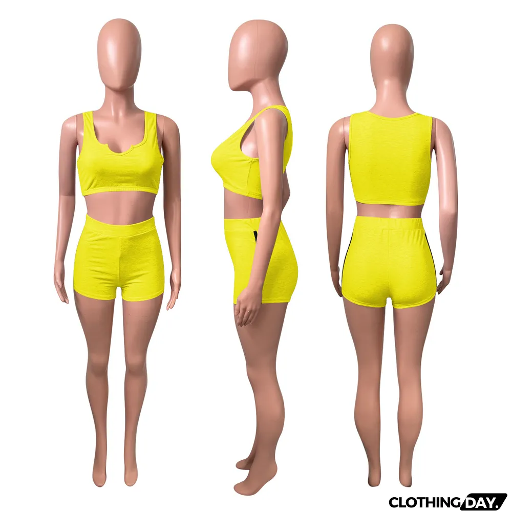 Sports Tank Top And Shorts Two Piece Sets