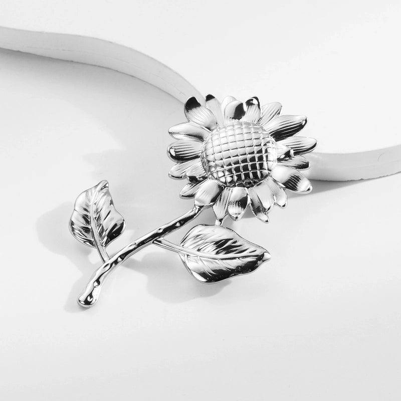 Vintage Style Animal Feather Flower 304 Stainless Steel Polishing Plating Unisex Brooches 1 Piece