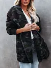 Women's Fashion Camouflage Pocket Padded Jacket Outerwear