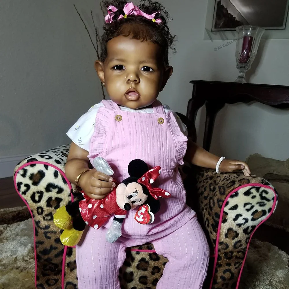 [NEW!] 20" African American Real Lifelike Black Reborn Toddler Doll Clara Can Be Kneaded, Bathed and Changed Clothes -Creativegiftss® - [product_tag] RSAJ-Creativegiftss®