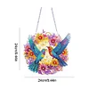 Diamond Painting Acrylic Hummingbird Flower Pendant