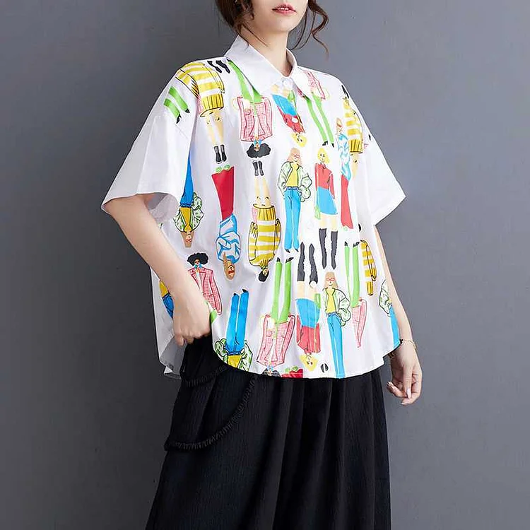 Classic Colorful Printed Short Sleeve Shirt