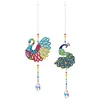 Diamond Painting Hanging Crystal Light Catcher - Peacock