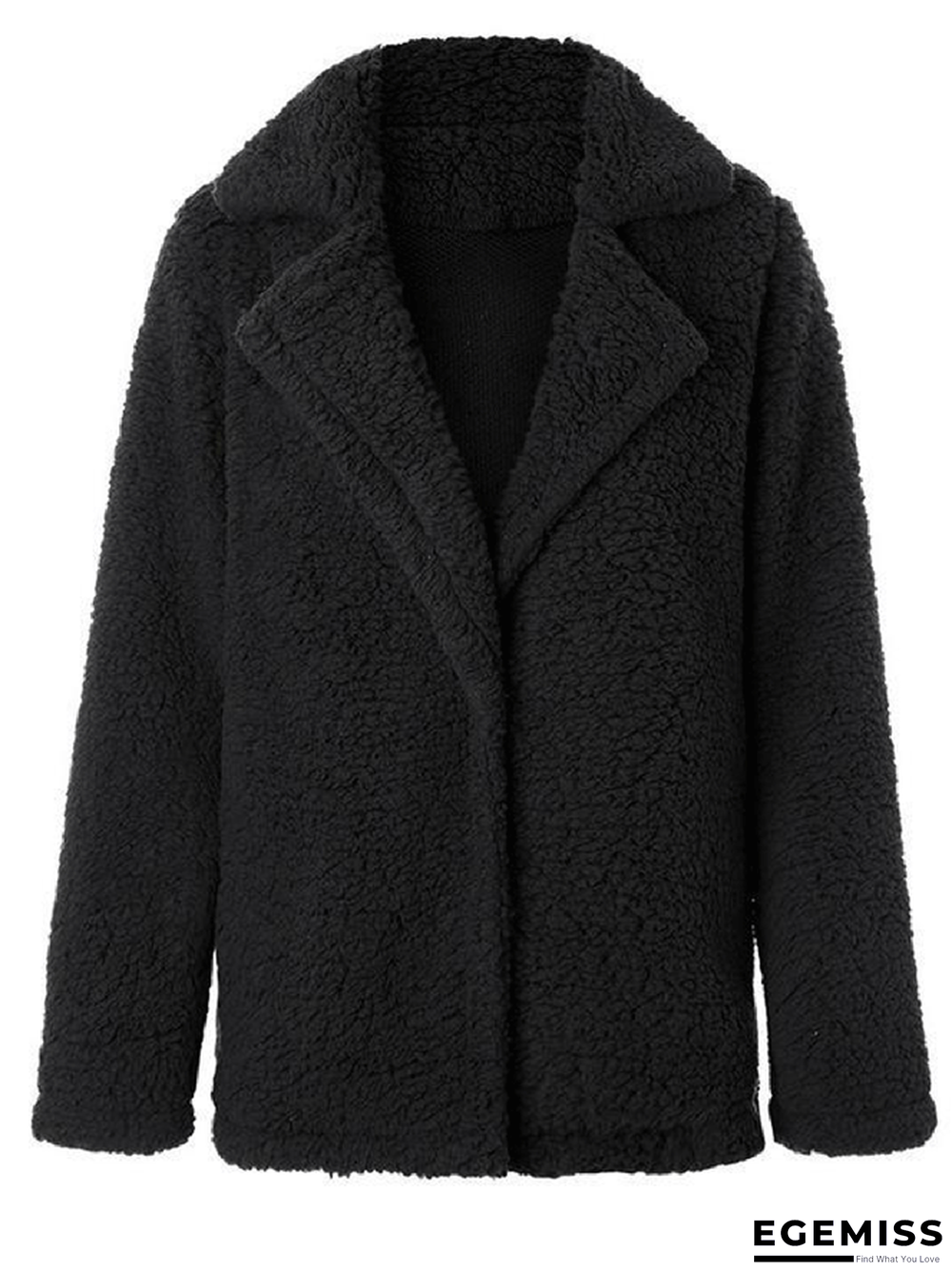 Casual Loosen Plush Lapel Outerwear | EGEMISS