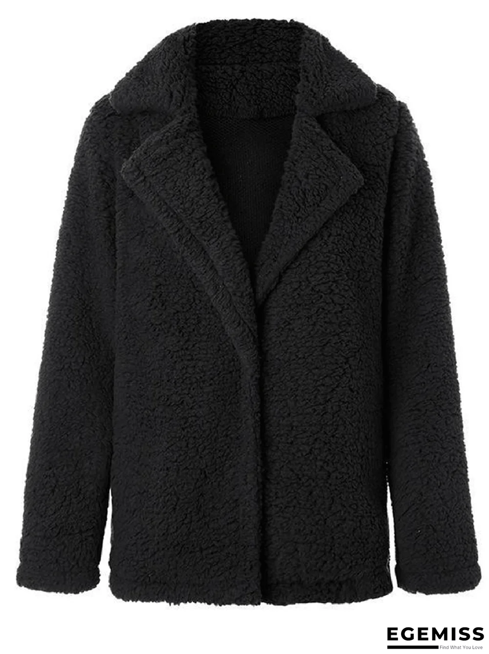 Casual Loosen Plush Lapel Outerwear | EGEMISS