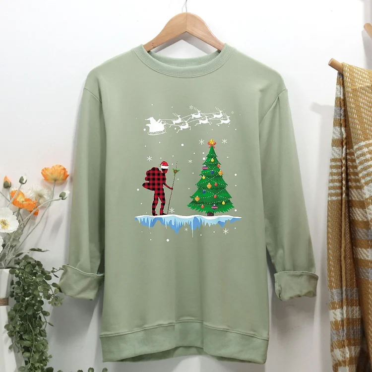 Happy Hiking Christmas Women Casual Sweatshirt