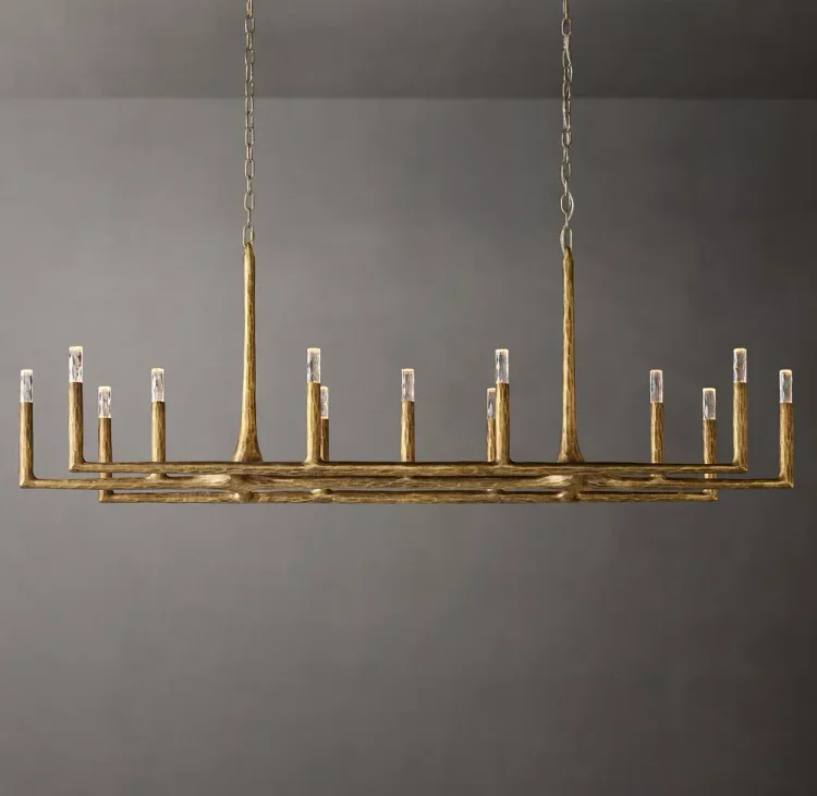 Thaddeus Linear Chandelier 72" 13-Lights For Living Room Vjlight