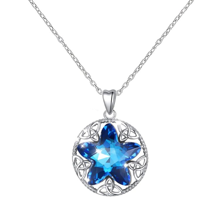 For Sister - S925 Sisters are Like Stars Crystal Star Necklace