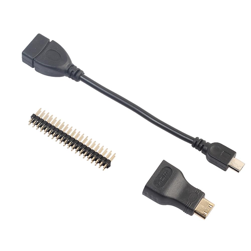 

3 in 1 Kit Mini HDMI-compatible to HDMI-compatible+Micro USB+GPIO Header for Raspberry Pi Zero, 501 Original