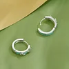 925 Sterling Silver Mint Green Butterfly Ear Buckles 