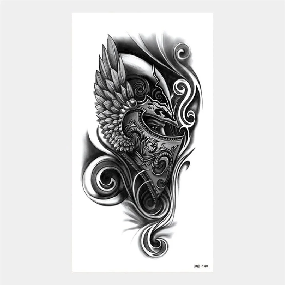 Sdrawing Tattoo Stickers Animal Tatoo Sticker Flying Dragon Wolf Head Tiger Dream Catcher Fake Tatto Body Art Makeup Stickers