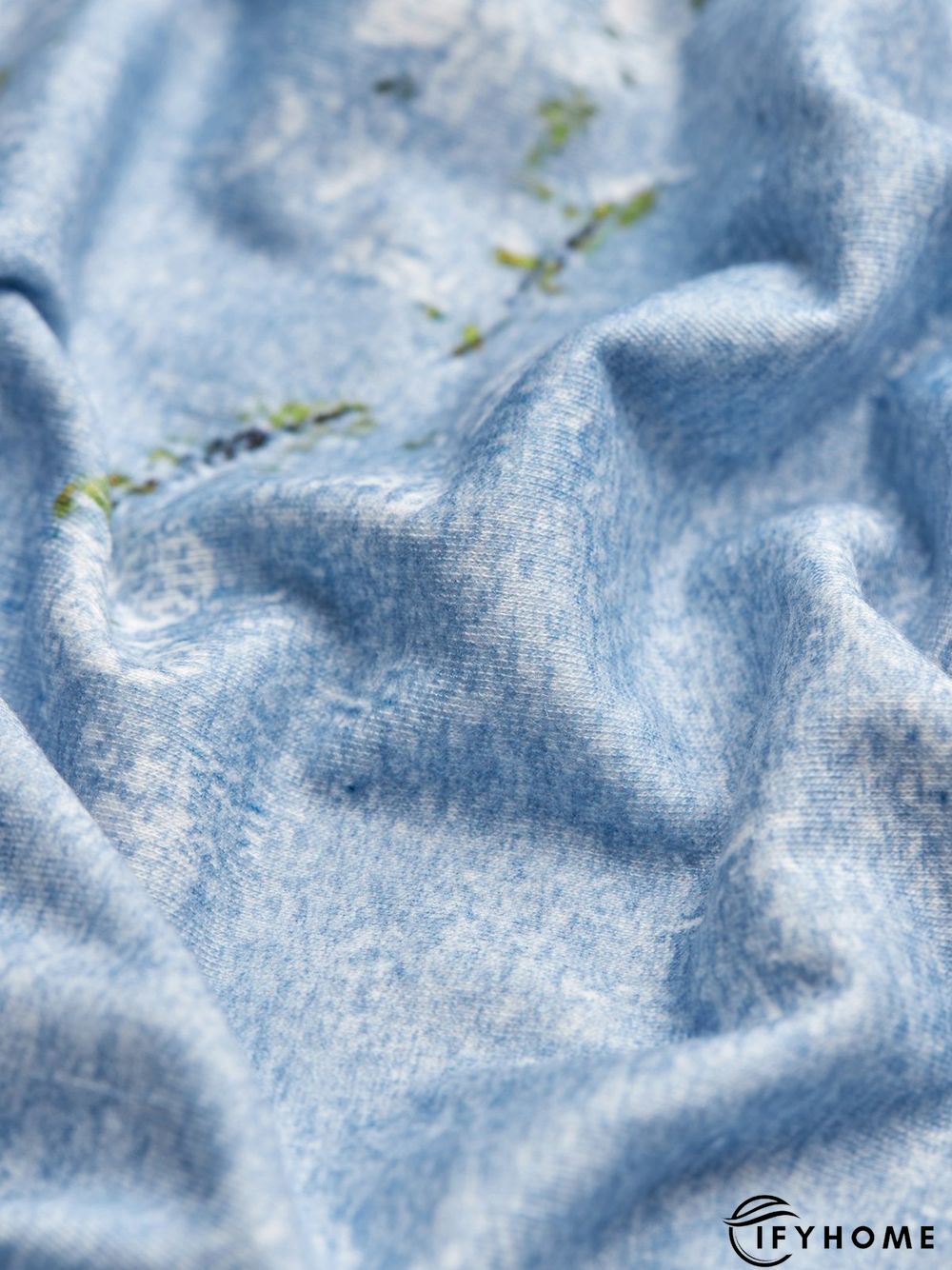 Women's Vacation Buttoned V Neck Loose Floral Printed Tunic T-Shirt | IFYHOME