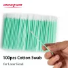 100pcs Industry Cotton Micro Swab Dus Off Fiber Laser Tools Anti-static for Cleaning Laser Lens Protective Windows Head Parts