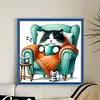 Kitten On Sofa-11CT Stamped Cross Stitch 40*40cm/15.75*15.75in tapestrymarket