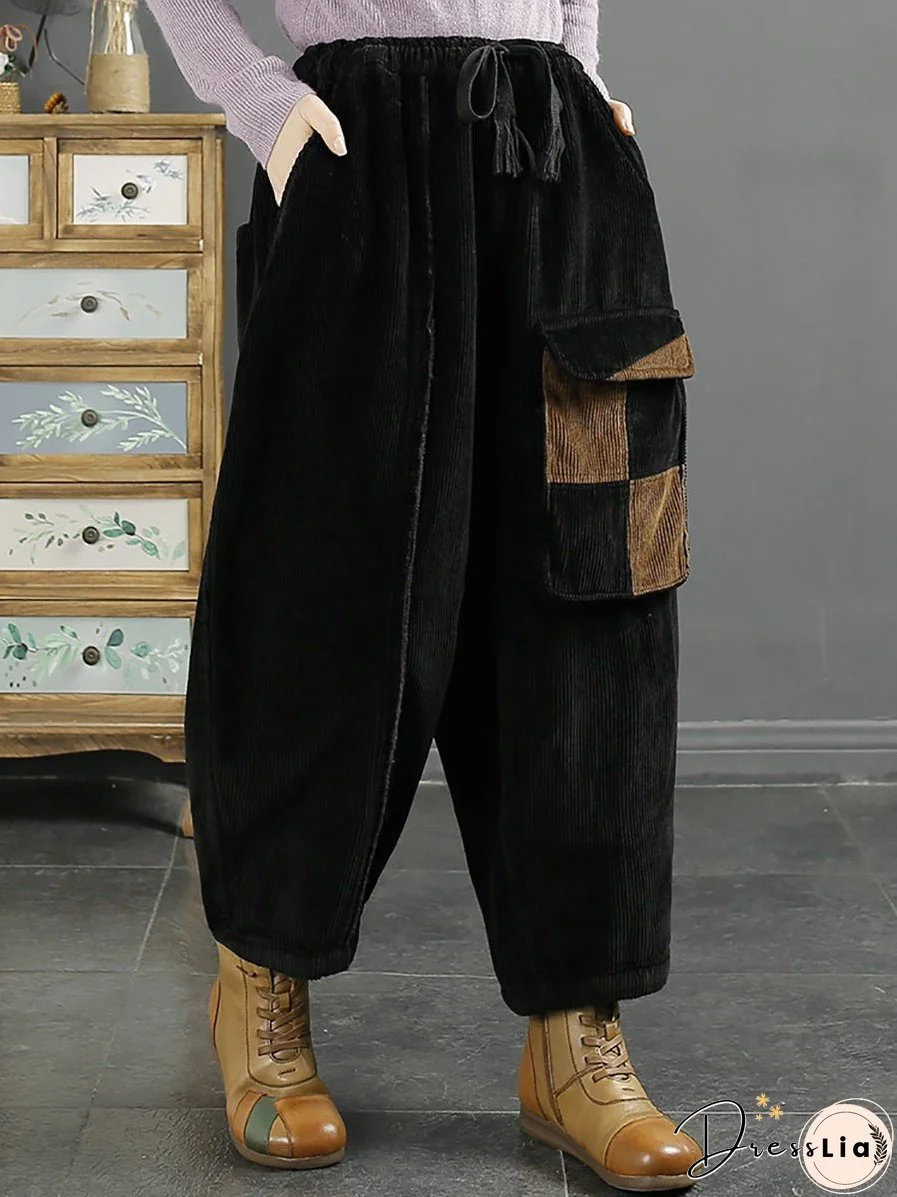 Women Winter Fleece-lined Harem Pants