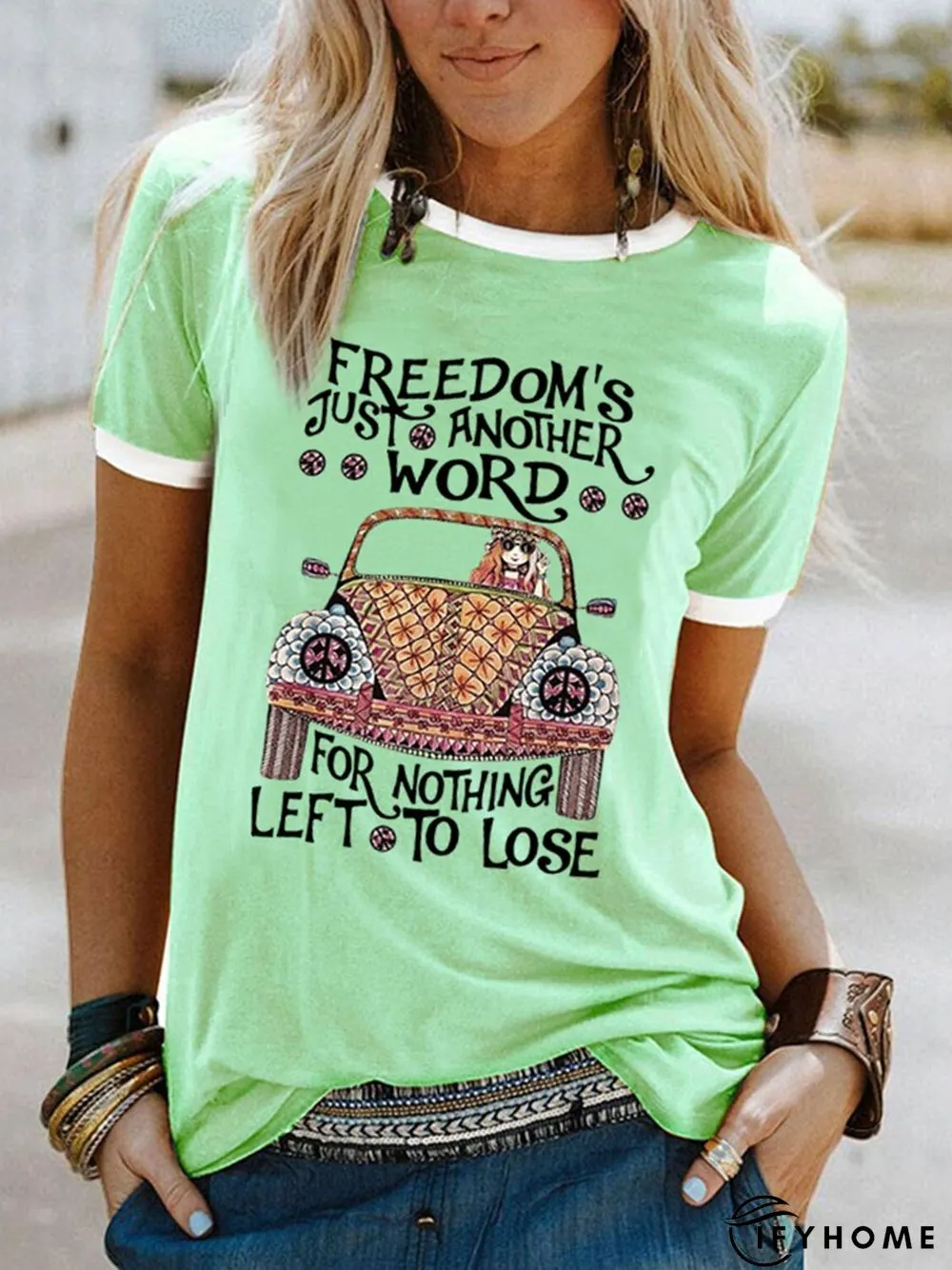 Printed Short Sleeve Casual Modal T-shirt | IFYHOME