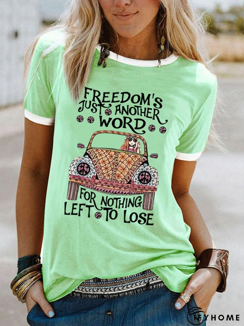 Printed Short Sleeve Casual Modal T-shirt | IFYHOME
