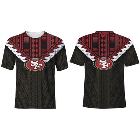 Men's San Francisco 49ers Black T-Shirt YD7G
