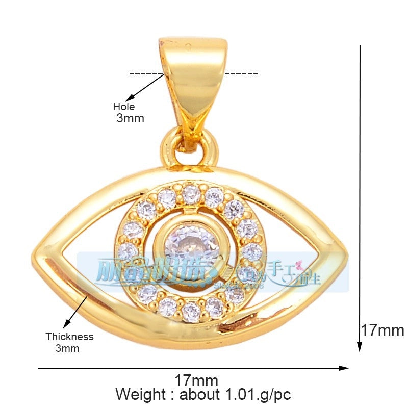 1 Piece Copper Devil’s Eye Pendant Jewelry Accessories