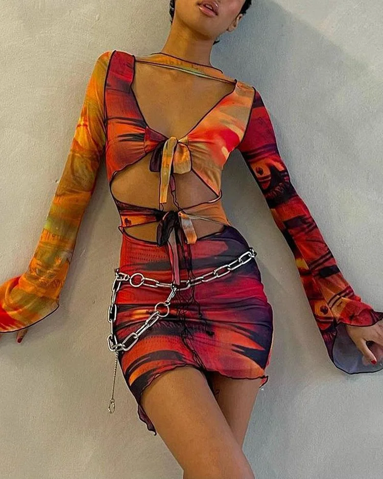 Godly Solstice Cut Out Dress