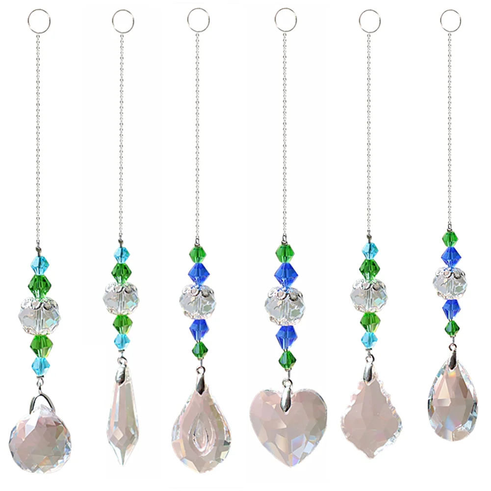 DIY Crystal Glass Clear Chandelier Pendant Faceted Prism Part Hanging Decor