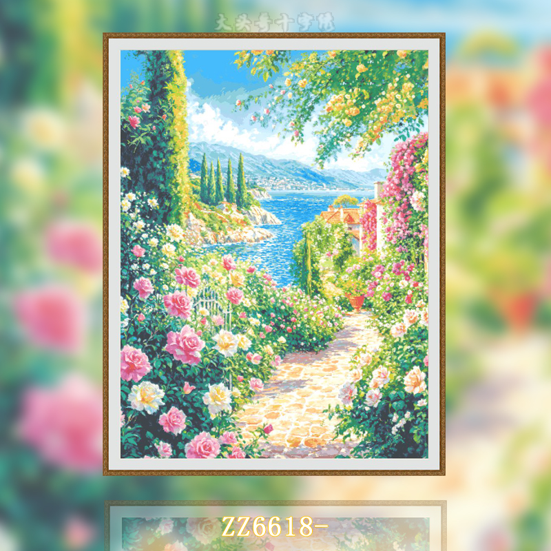 【ZZ6618- The mountains and seas stretch endlessly】 Painting Fairy Cross Stitch