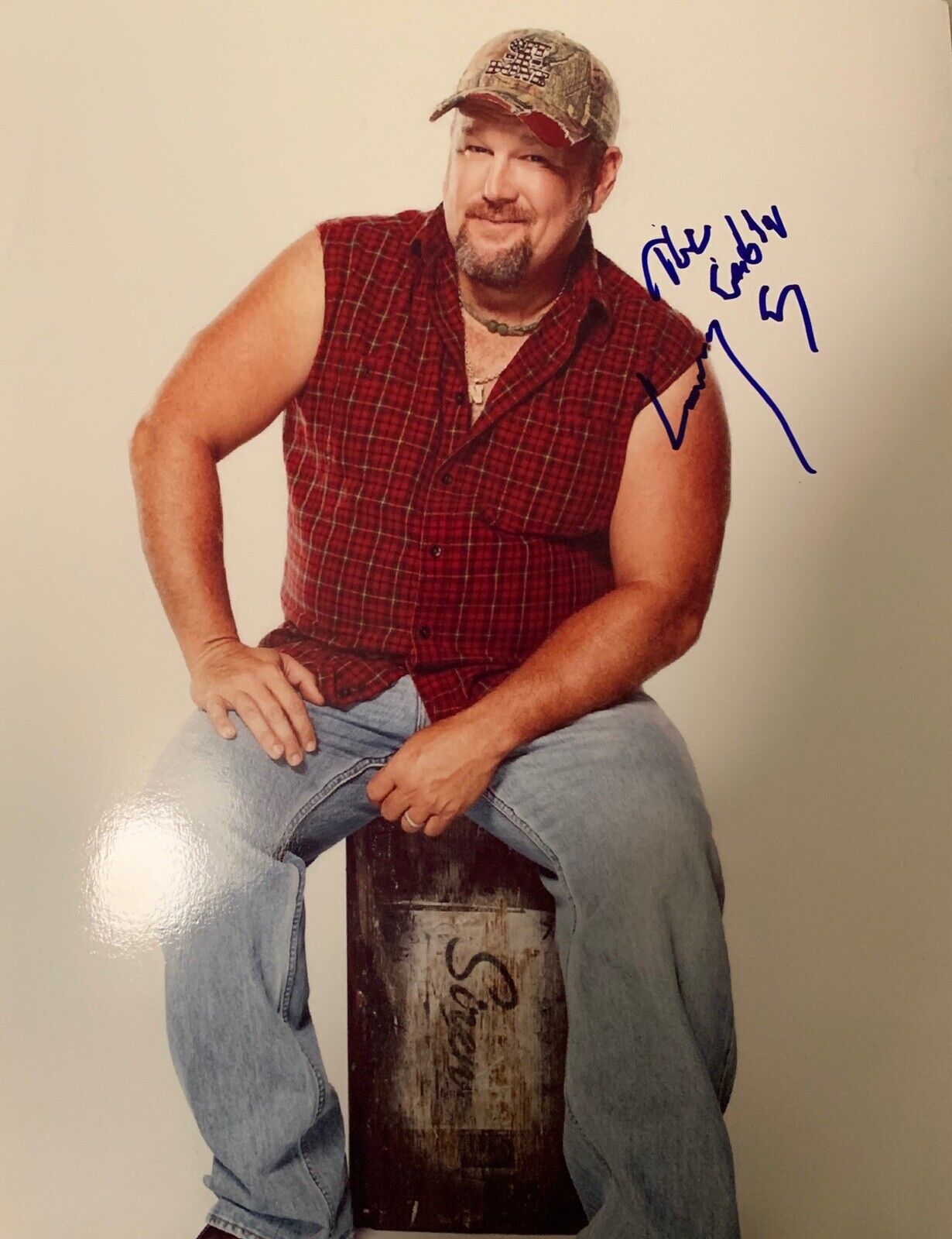 larry the cable guy signed 8x10 Photo Poster painting Pic Auto