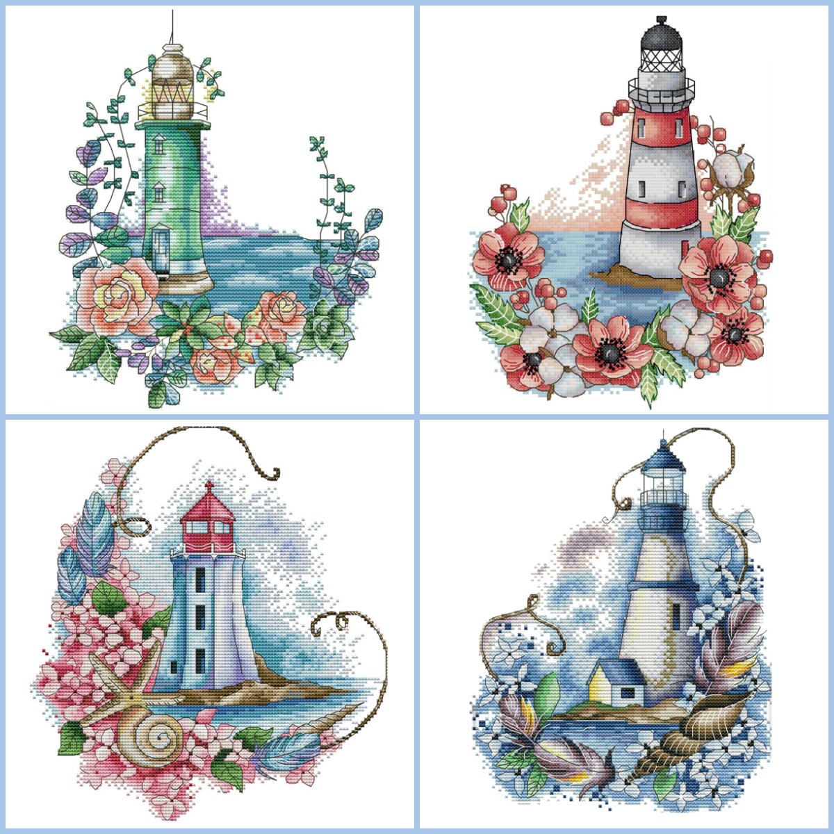 Prokreuzstich 14CT Stickerei Set - Kolibri Design 51x50cm Für Anfänger