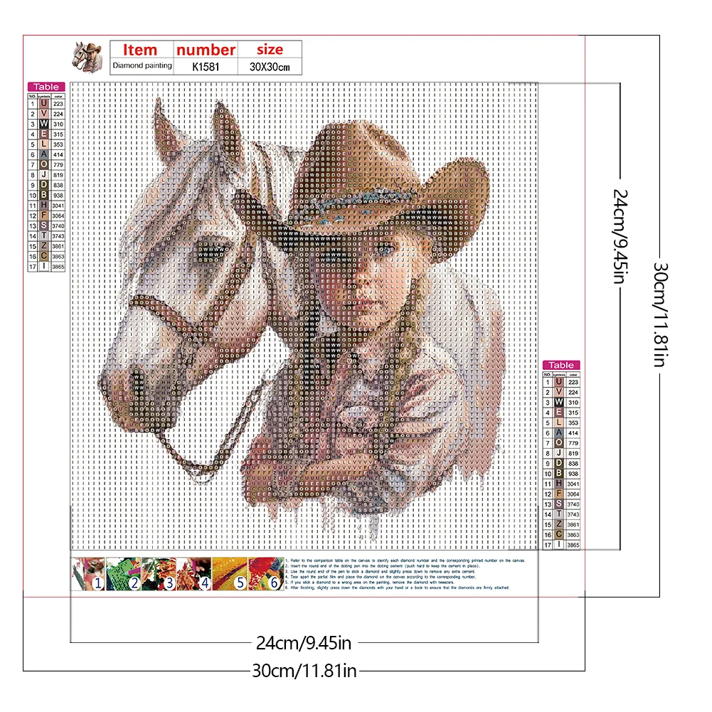 Diamond Painting - Full Round Drill - Western Cowboy Kid(Canvas|30*30cm)