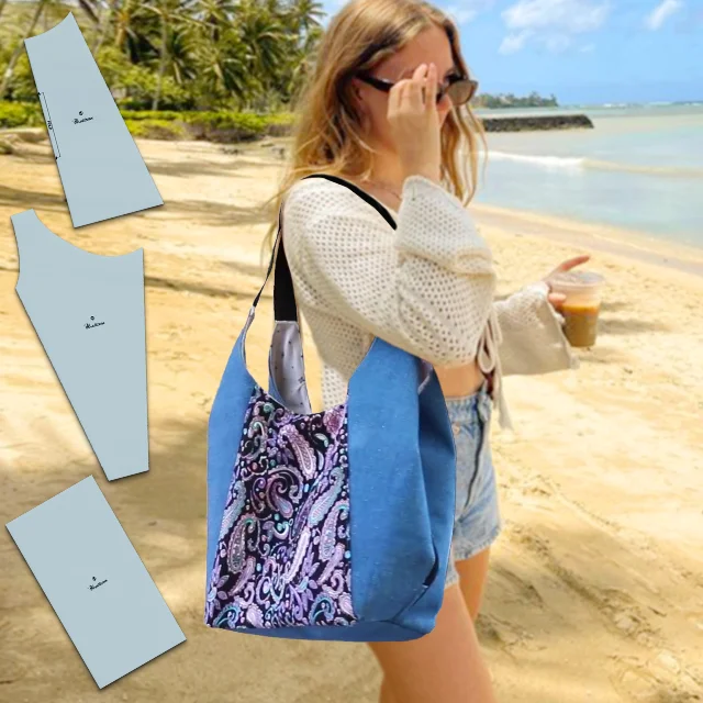 DIY Popular Design Denim Bag Template- With Instructions