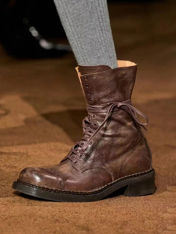 Solid Color Casual Outdoor Martin Boots hjn Shicloths