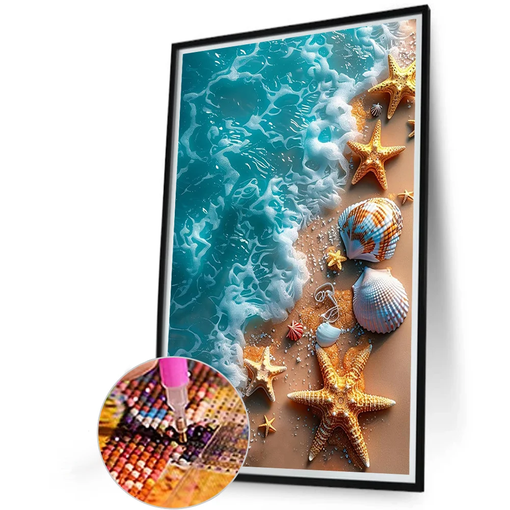 Diamond Painting - Full Round Drill - Seaside Beach(Canvas|40*60cm)
