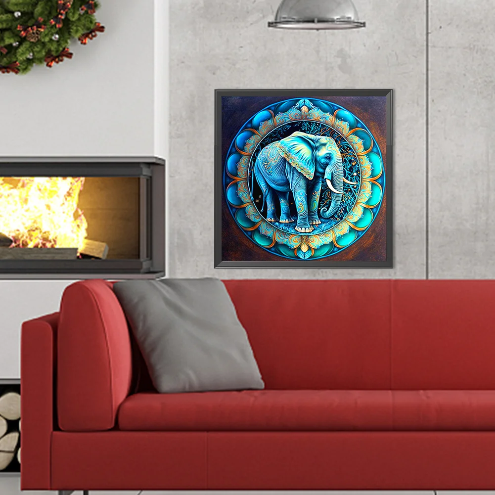 Diamond Painting - Full Round Drill - Elephant(Canvas|40*40cm)