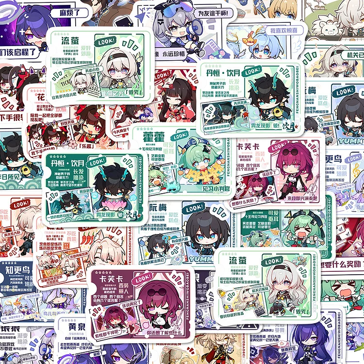 Honkai: Star Rail Huohuo Firefly Robin Sparkle Stickers