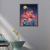 (40*50cm)DIY Round Partial AB Drill Diamond Painting - Moon Girl