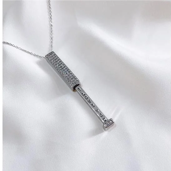 S925 I Love You Long Pull Necklace