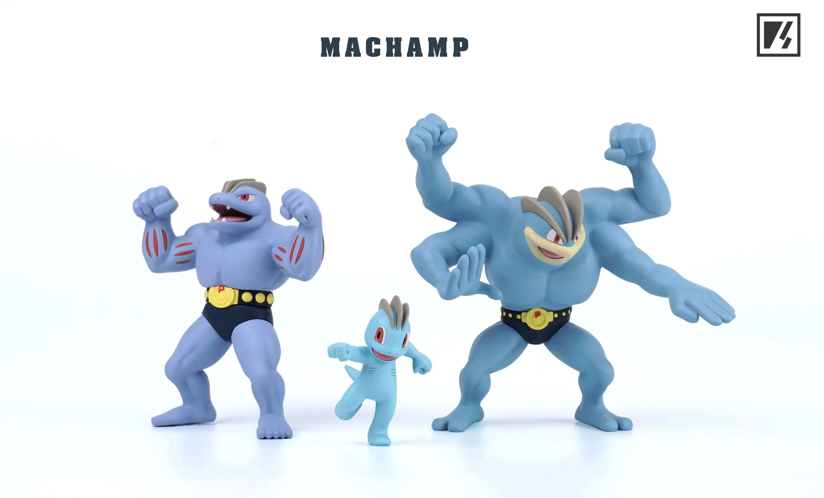 1/20 Scale World Zukan Groudon Evolution of Machamp Set